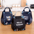 PURDORED 1 Pc cartoon lunch bag women Fresh Cooler Bags Waterproof Portable Zipper Thermal Oxford Lunch box Tote Food Bags