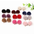 10Pcs Fabric Wrapped Acrylic Beads 15mm Pom Poms Ball Pendant Handmade DIY Sewing Craft Garment Supplies Cloth Decorations