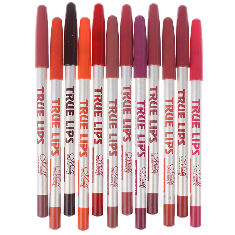 12Colors/set Multi-functional Matte Lip Stick Lipliner Lip Liner Pencil Matt Nude Lipsliner Pen Set Beauty Makeup Tool Cosmetic