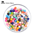 Round Silicone Beads 12mm 20pcs/lot Teething Necklace Baby Teething Toy Silicone BPA Free Chew Charms Newborn Nursing Accessory