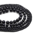 Natural Dark Blue Sandstone Beads Ball 4 6 8 10 12mm Loose Round Stone Beads for DIY Necklace Bracelets Jewelry Making 15"