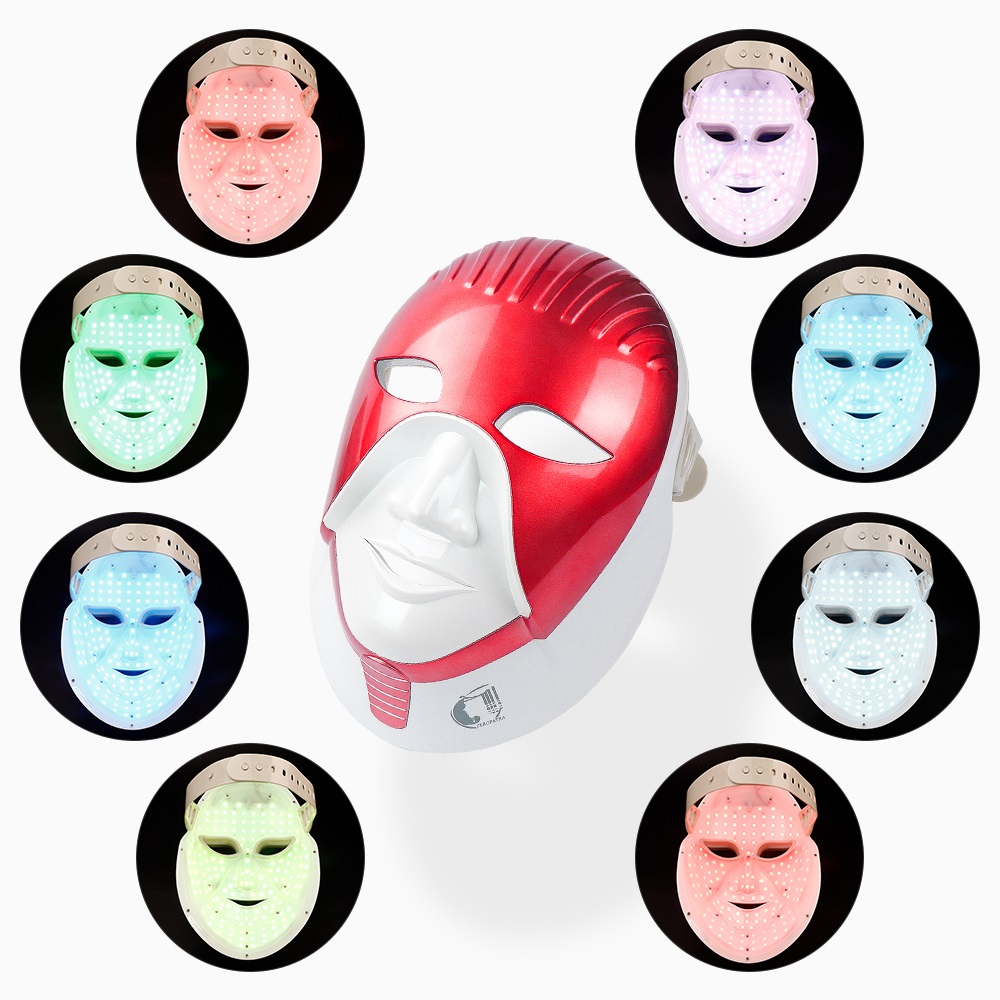 8 Color LED Face Mask Photon Light Acne Treatment Skin Hydrating Firming Lifting Beauty Device Anti Aging Wrinkles Instrument