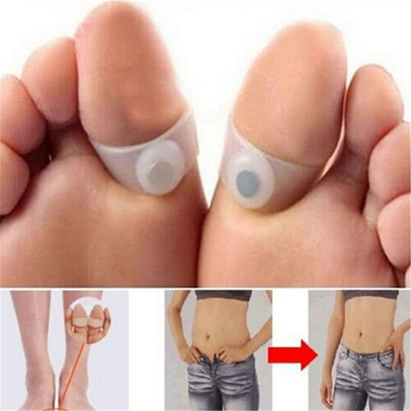 2Pcs/Lot New Hot Sale Slimming Products Loss Weight Products Foot Massager Magnetic Toe Ring Fitness Orthotics no rebound