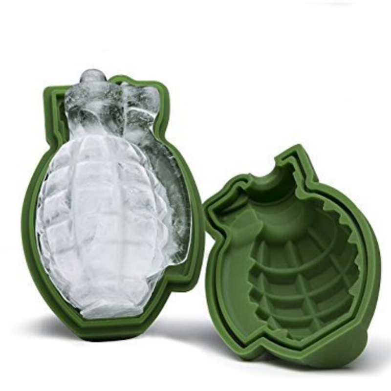 Creative 3D Grenade Shape Ice Cube Mold Tray Ice Cream Maker Party Bar Drinks Whiskey Wine Ice Maker Silicone Bar Accessories