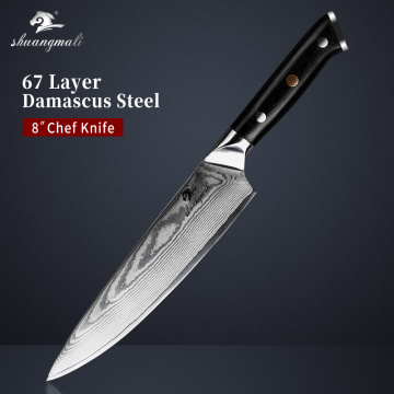 8 Inch Cleaver Meat Chef Knife 67 Layer VG10 Damascus Steel Kitchen Knives Sharp Utility Cooking Cutting Vegetable Chef Knives