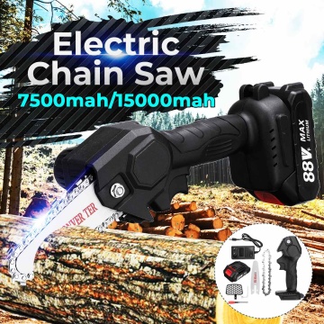 NEW 88V Portable Electric Pruning Saw Small Electric Saws Rechargeable Battery Woodworking Mini Electric Chainsaw Garden Logging