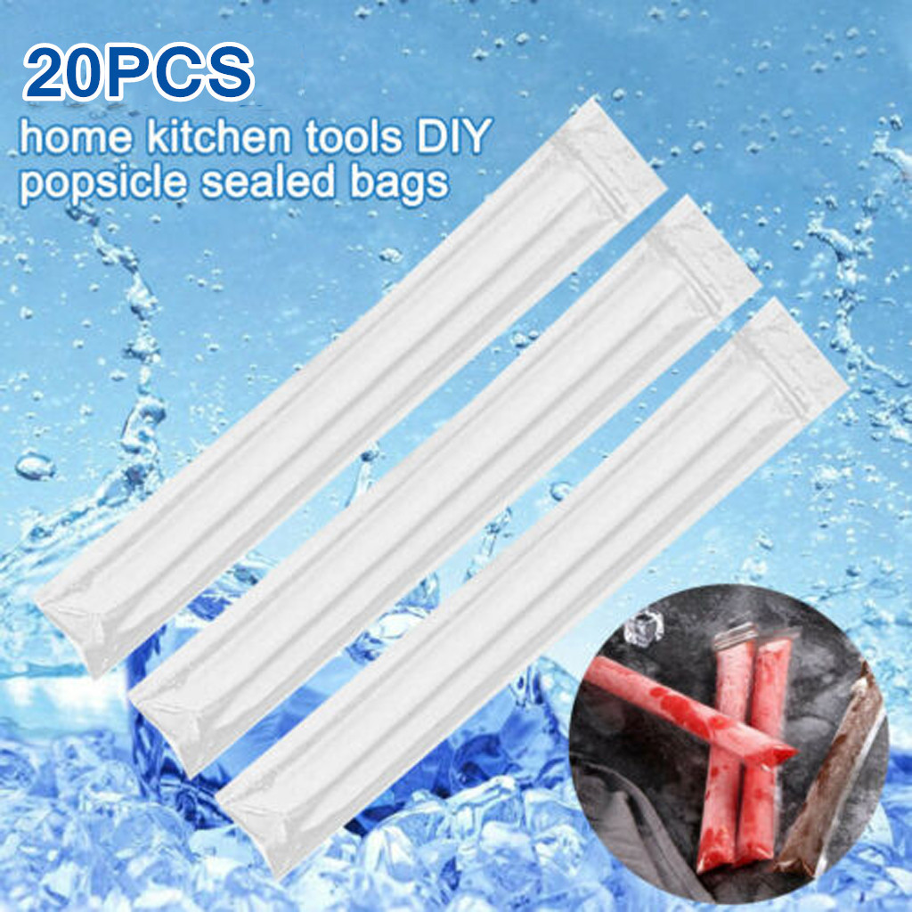 20/60/100pcs Ice Cream Frozen Bags With Folding Funnel Disposable Popsicle Bag Candy Smoothies Ice Cube Mold Dropshipping