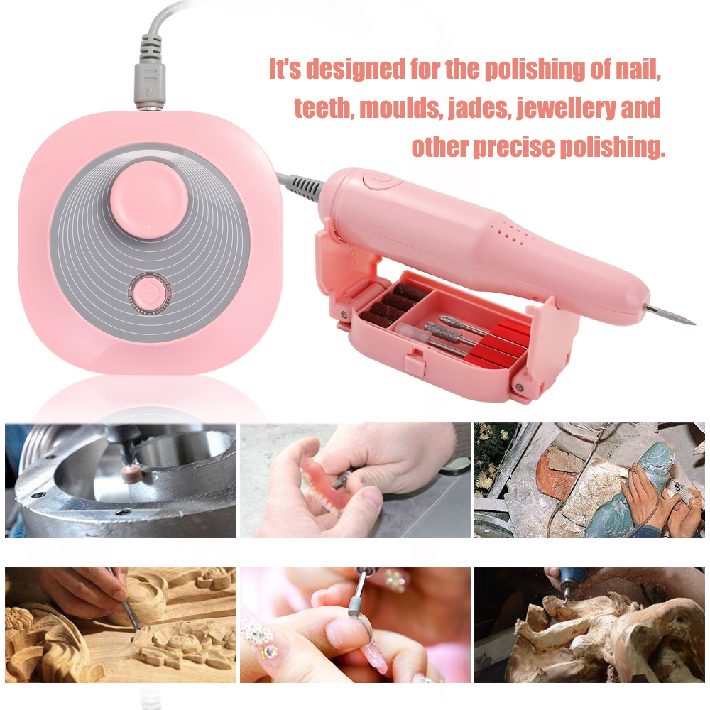 24W 25000RPM Electric Nail Drill Manicure Machine Set for Nail Pedicure Machine Fingernail Drill Equipment Manicure Tools