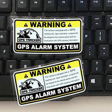 2pcs /Set Car Decals Warning GPS Alarm System Car Sticker Anti-Theft Reflective Vinyl Stickers For Car, Motorcycle ,Bike Decal