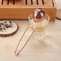 Tea Infuser Stainless Steel Sphere Mesh Tea Strainer Coffee Herb Spice Filter Diffuser Handle Tea Ball Rose Gold