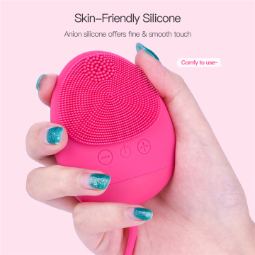 Ultrasonic Vibration Facial Cleansing Brush Silicone Makeup Removal Brush Waterproof Pore Cleaner Face Acne Blackhead Remover 31