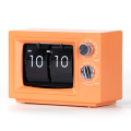 Orange Small Desk TV Flip Clocks with Light