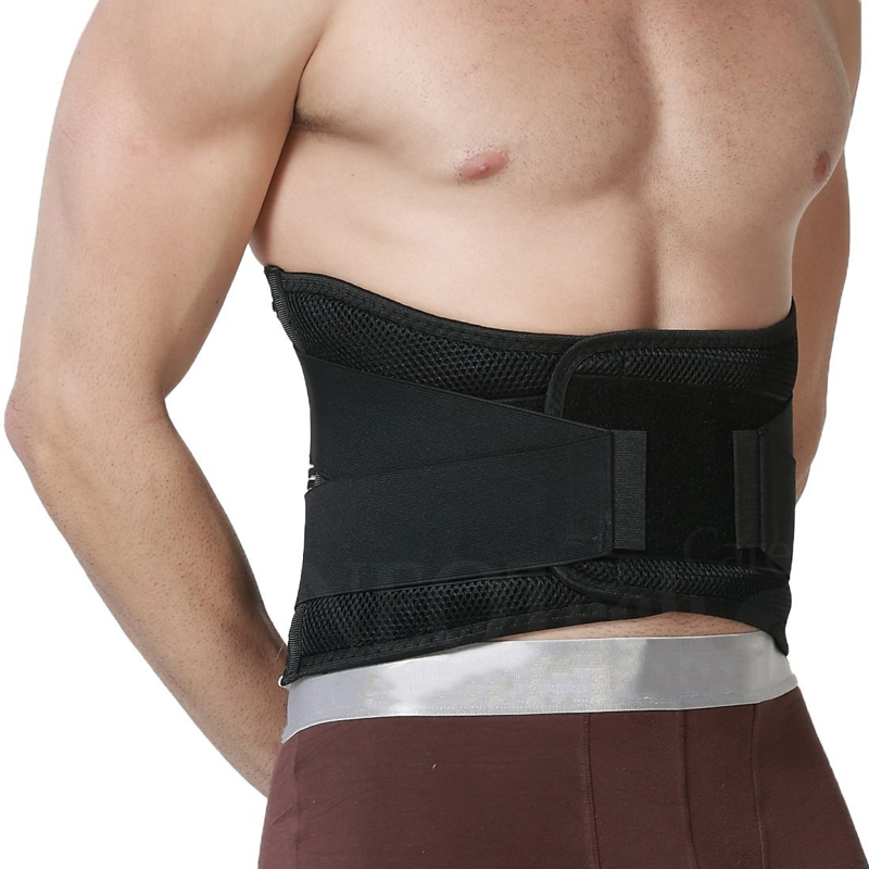 Unisex Exercise Waist Support For Men 4 Steel Plates Waist Support Belt Adjustable Lumbar Brace Lower Back Support Big Size XXXL