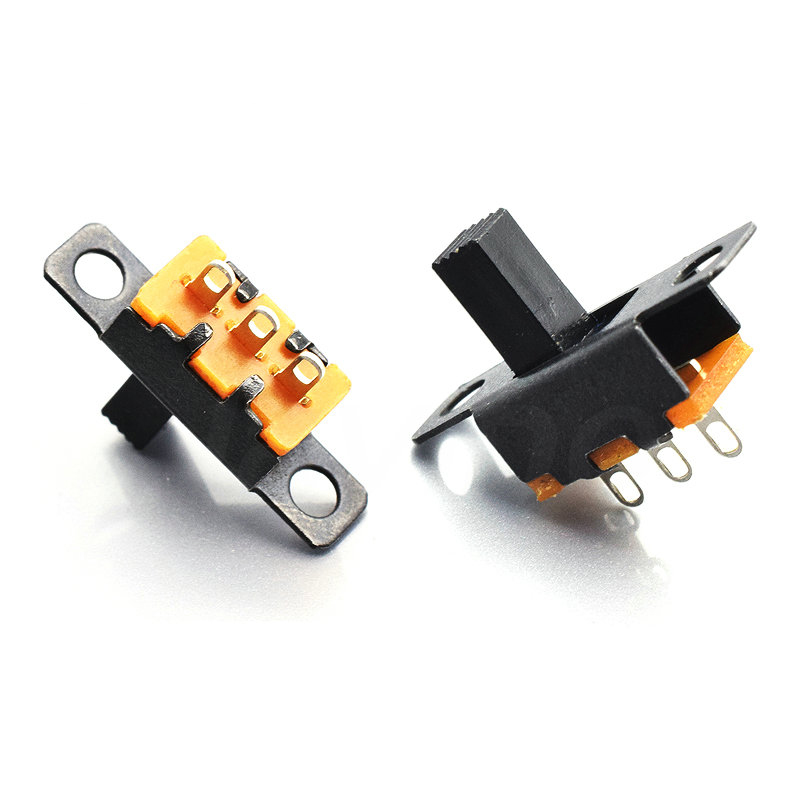 20pcs 50V 0.5A Mini Size Black SPDT Slide Switch for DIY Power Electronic Projects SS12F15 ON-OFF Toggle Switch Handle 6mm
