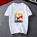 Men Women T-shirt Tops Kawaii Hunter X Hunter Tshirt Killua Zoldyck T-shirt Crew Neck Fitted Soft Anime Manga Tee Shirt Clothes