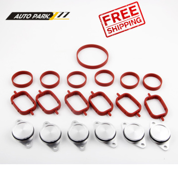 cheap shipping 6x33mm OEM aluminum For BMW Swirl Flap Blanking Plates seal with intake manifold gasket 6 cylinder engine