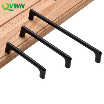 QVWN Black Alloy Drawer Closet Wardrobe Cupboard Cabinet Pulls Sturdy Door Handle for Cabinet Wardrobe Drawer Kitchen Cupboard