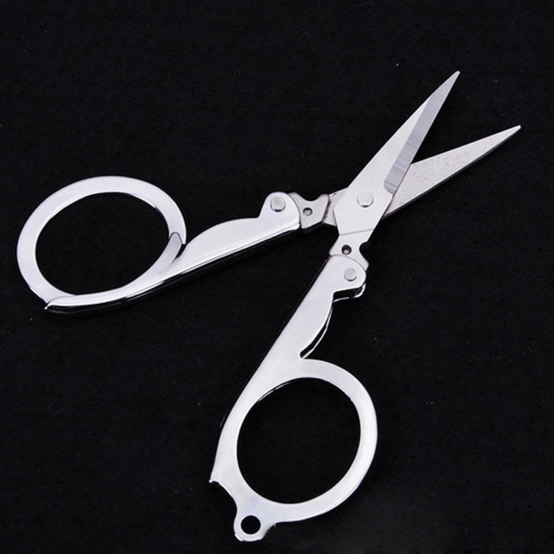Durable Folding Scissors Medium Trip Foldable Carry-on Portable Small Scissors School Home Office Art Supplies Accessories