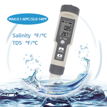 S-100 Salinometer Waterproof Salt Meter Digital Display Portable Salt TDS Tester Pool SPA Salinity Tester 40%off