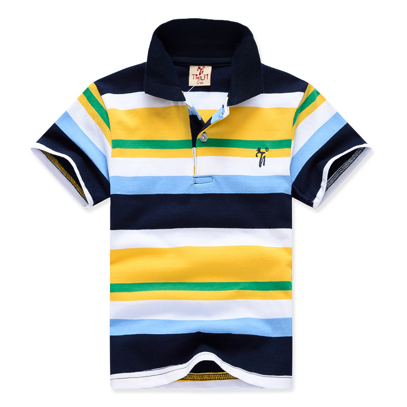 2021 Summer Boys Cotton T shirts 2-11Yrs Baby Boys T shirts Boy Kid Stripe Top Tees Shorts Sleeve Children Clothing Boys Clothes