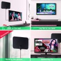 50 Miles Digital TV Antenna Booster Active Indoor Aerial HD Flat Design 25DB High Gain HD TV DTV Box EU Plug