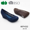 Ladies New Pvc Wedge Heel Fashion Design Casual Shoes