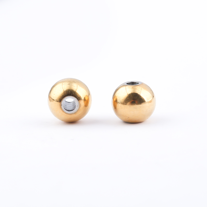 Stainless Steel Rose Gold Spacer Beads Charms 3mm 6mm Round Ball Loose Bead Diy For Jewelry Making Bracelet Findings Wholesale