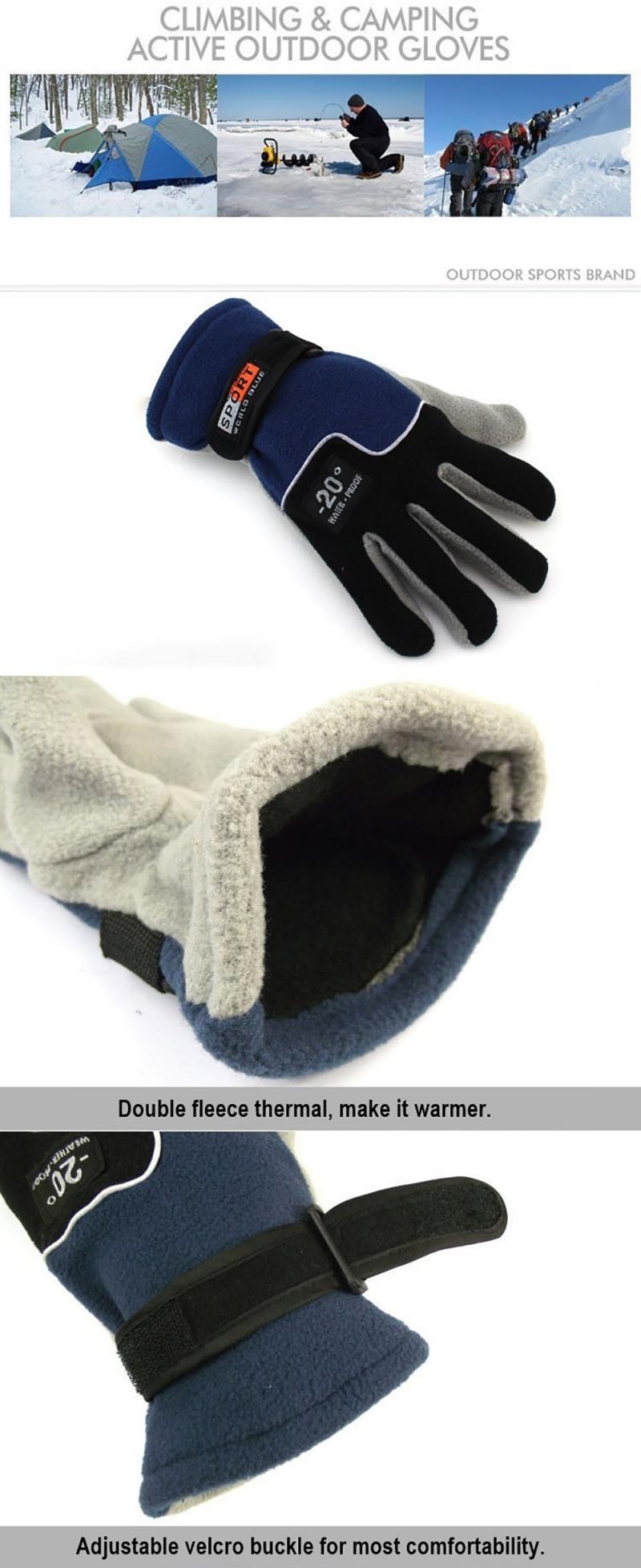 Winter Thermal Cycling Gloves Unisex Touch Screen Full Finger Gloves Outdoor Sports Motorcycle Hiking Bicycle Riding Gloves