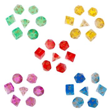 New 7pcs/set Polyhedral Sided Dice D4 D6 D8 D10 D12 D20 For Table Game Entertainment Accessories