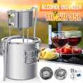 Efficient Distiller 9GAL 35L Alambic Moonshine Alcohol Still Stainless Copper DIY Home Brew Water Wine Essential Oil Brewing Kit