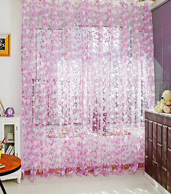 3 Colors Scarf Sheer Voile Door Window Curtains Drape Panel Valance Curtains 100*200CM