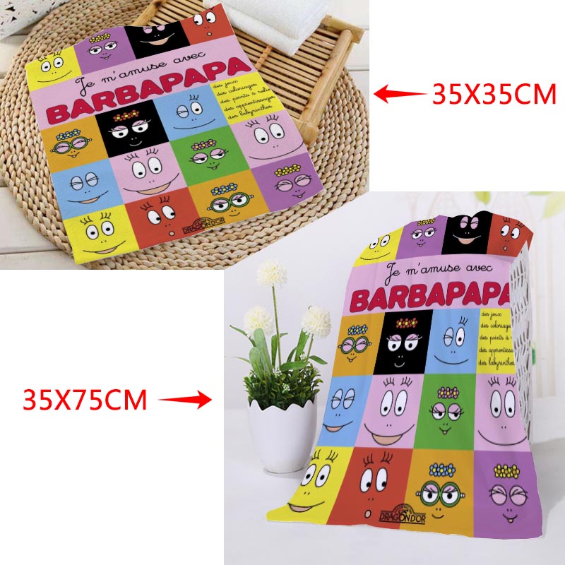 Custom Les Barbapapa Towels Microfiber Travel Fabric Quick Drying Printing Absorbent Wearable Towel Beach Hair Towels