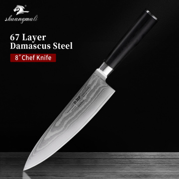8 Inch Utility Cooking Kitchen Knives VG10 Damascus Steel Chef Knives Cleaver Meat Vegetable Slicing Chef Knife With G10 Handle