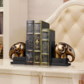 Bookends resin horse craft Vintage study room desk decor ornaments gift brass horse elephant head animal figurine book end
