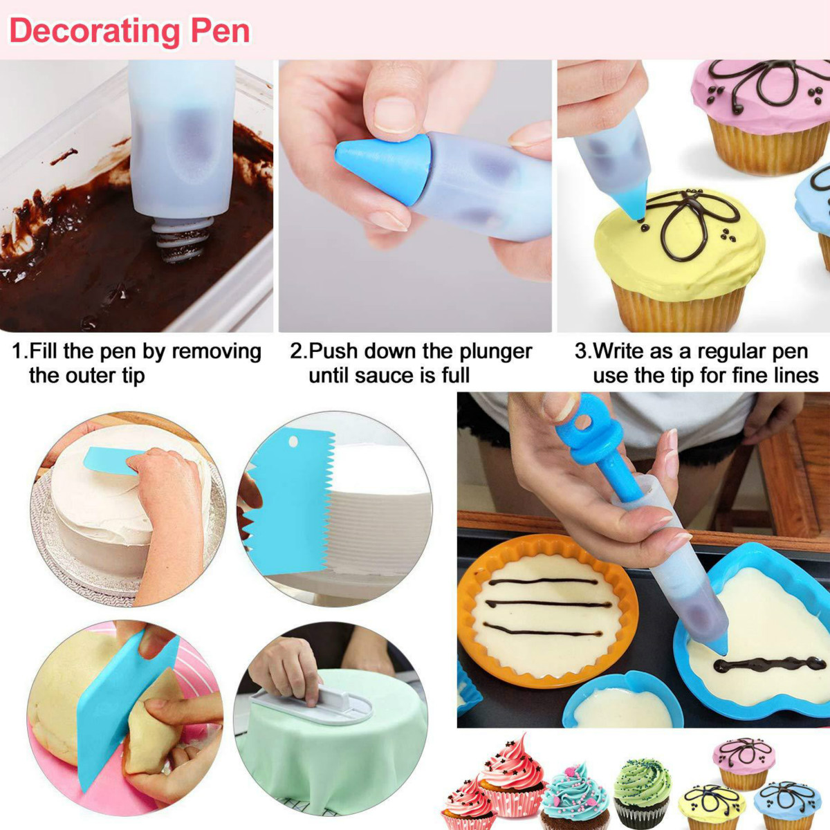 82 Pcs Icing Piping Tips Set with Storage Box Cake Decorating Supplies Kit Icing Nozzles Pastry Piping Bags Smoother