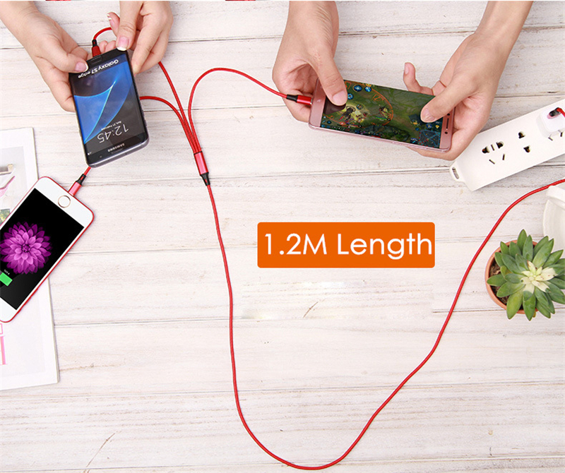 Data Line 3 in 1 cable For Android iphone Type-c Mobile Phone Multi-function Usb One Dragging Three Data Charge Cable