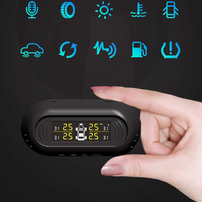 Car Tire Gauges Pressure Monitoring System TPMS Vehicle Wireless Digital LCD Display Auto Security Tyre Alarm Systems for Auto