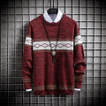 Casual Men's Sweater O-Neck Striped Slim Fit Knittwear 2020 Autumn Mens Sweaters Pullovers Fashion Pullover Men Pull Homme Tops