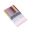 Art Nail Brush Set Metal Pens Wire Drawing Pen,flat Tip Pen, Light Therapy Pen 10pcs