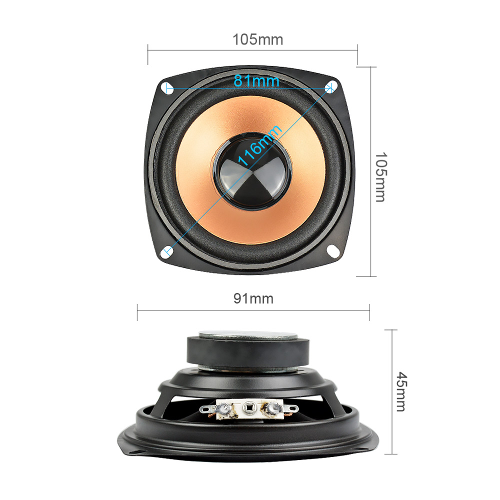 AIYIMA 2Pcs 4Inch 4Ohm 5W Audio Speaker Bass Woofer Loudspeaker DIY For Stereo Bluetooth Speaker Home Theater Sound System