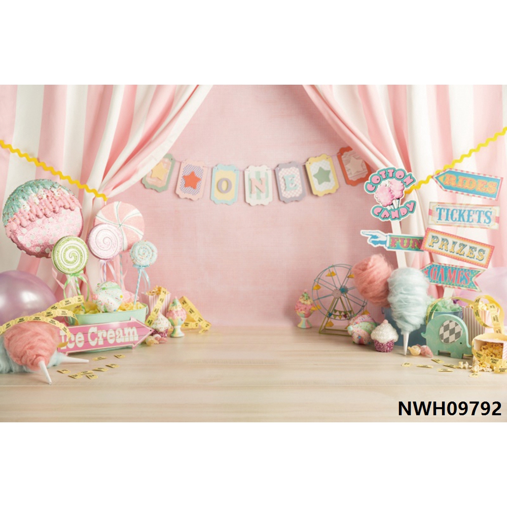 Birthday Photo Backdrop Curtain Candy Bar Banner For Photo Studio Props Vinyl Photographic Backgrounds Baby Shower Photophone