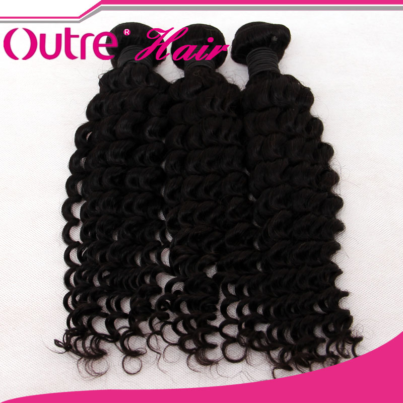 6A Unprocessed Curly Brazilian Virgin Hair Extension Deep Wave 100% Human Hair Weaving Weft