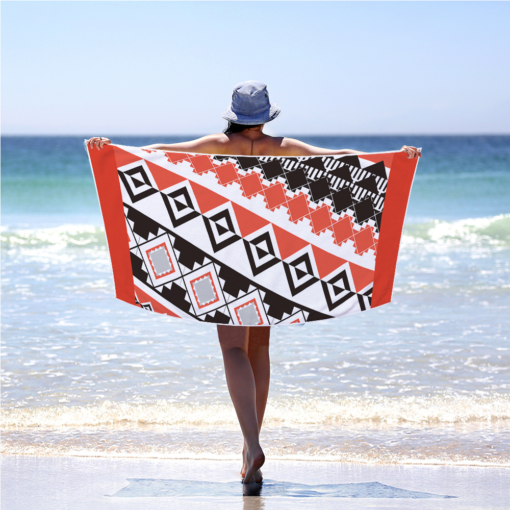 Colorful Beach Towel Geometric Patterns Bathrobes Polyester Microfiber Fast Drying Summer Pool Swim Towel Blanket 70x150cm