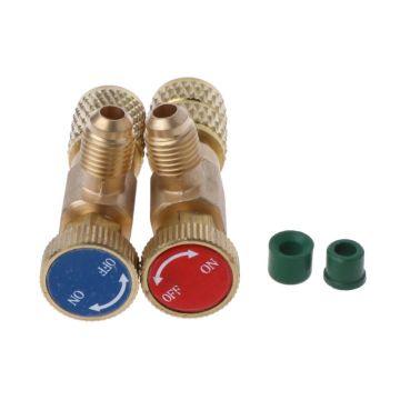 2Pcs Safety Valve R410A R22 Air Conditioning Quick Coupler Connector Adapters dropshipping