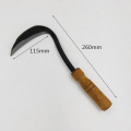 Compound Steel Sickle Agricultural Gardening Crooked Weeding Knife Wooden Handle Reaping Hook Garden Weeding Tool