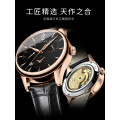 AILANG Top Brand Genuine Watch Men's Automatic Mechanical Watch Men's Watch Hollow Luminous Waterproof Leather Strap Fashion Wat