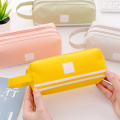 Creative School Pencil Case Cute Double Layer High Capacity Canvas zipper Pen Bag Stationery Office School Supplies Stationery