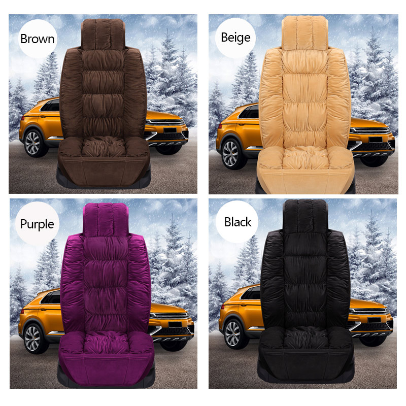 Automobiles Seat Covers Plush Auto Seat Cushion Interior Winter Car-Seat-Cover Universal Carpet Mats Protector Chair Accessories