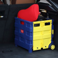 Luggage Trolley Supermarket Folding Shopping Cart Folding Cart Storage Box Trolley with Cover Small Car Trunk Hot