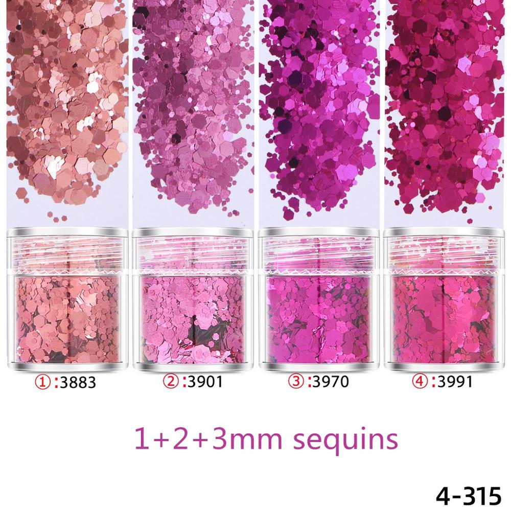 10ml/bottlePeonyRose Series Charm Pigment Nail Art Sequins Holographic Nails Accessories Nailart Powder Glitter Chameleon Effect